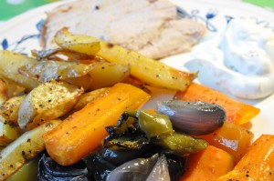 Honningbagte grøntsager i ovn - nem opskrift