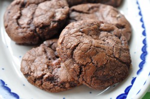 Brownie cookies med kakao & Nutella - opskrift