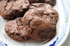 Brownie cookies med kakao & Nutella - opskrift
