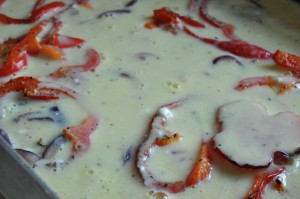 Æggekage med mozzarella & skinke - i ovn
