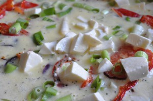 Æggekage med mozzarella & skinke - i ovn