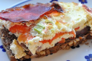 DSC_8476 • nogetiovnen.dk Æggekage med mozzarella & skinke - i ovn
