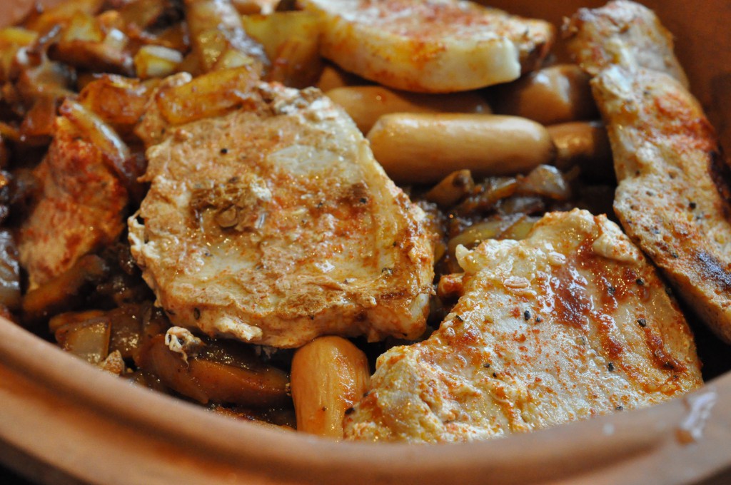 Paprika koteletter i stegeso - med flødesovs