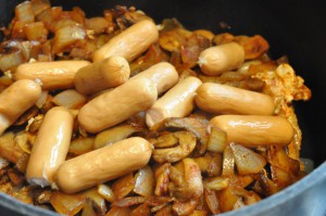 Paprika koteletter i stegeso - med flødesovs