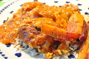 Paprika koteletter i stegeso - med flødesovs