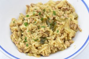 Risret med svinekød og kål - karrykål med ris 