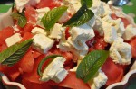 Melonsalat med feta og mynte