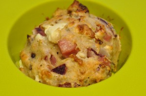 Madmuffins - grove muffins med ost og skinke