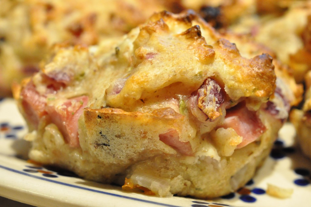 Madmuffins - grove muffins med ost og skinke