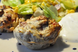 Madmuffins - grove muffins med ost og skinke
