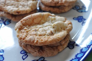 Småkager med nougat creme - cookie sandwich