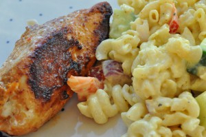 Pastasalat med karry - sund fedtfattig opskrift