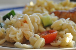 Pastasalat med karry - sund fedtfattig opskrift