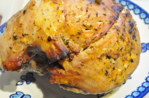 Marineret skinke i Römertopf