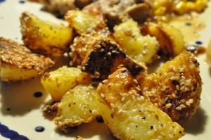 Sprøde sesamkartofler