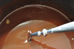 Chokoladekage med pærer - dessert opskrift