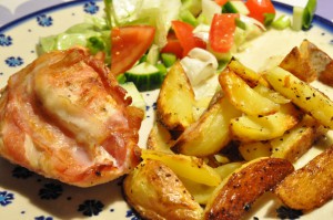 DSC_0647 • nogetiovnen.dk Kyllingefilet i ovn - kyllingebryst med bacon