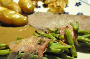 DSC_0920 • nogetiovnen.dk Grønne bønner med bacon - lækkert tilbehør