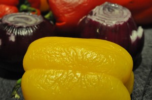 Svinefilet med grøntsager i ovn - tilbehør til pasta