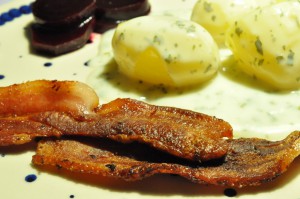 Stegt flæsk med persillesovs