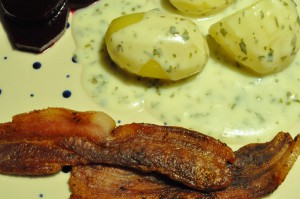 Stegt flæsk med persillesovs