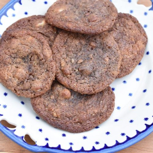 Luksus marcipan cookies med chokolade og nutella