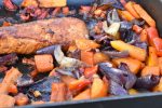 Svinefilet med grøntsager i ovn - tilbehør til pasta