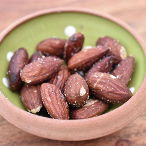 Saltmandler i mikroovn - saltede mandler