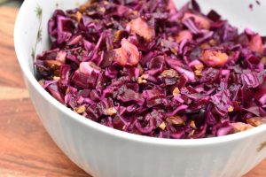 Julesalat - rødkålssalat med mandarin