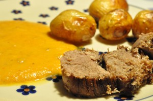 Gammeldags oksesteg i stegeso langtidsstegt