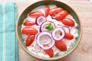 Tunmousse med creme fraiche - uden husblas