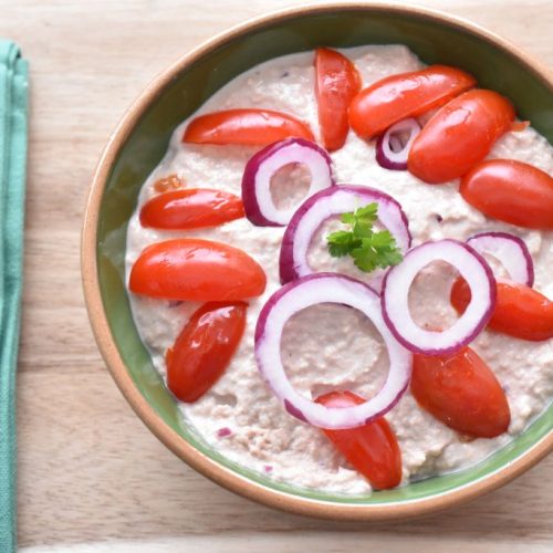 Tunmousse med creme fraiche - uden husblas
