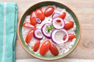 Tunmousse med creme fraiche - uden husblas