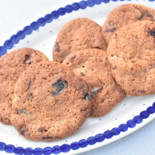 Småkager med nougat, marcipan & chokolade