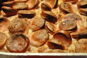 Forloren hare med pølser 