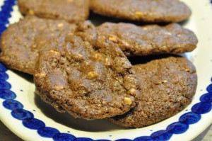 Chokoladesmåkager cookies med chokolade