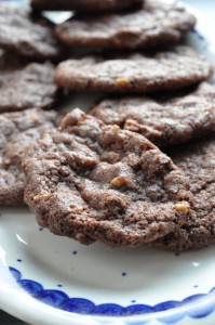 Chokoladesmåkager cookies med chokolade