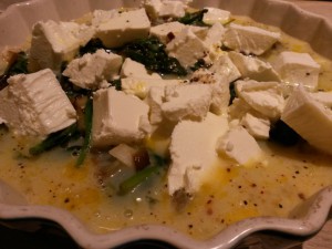 Spinattærte med løg og feta - grøntsagstærte