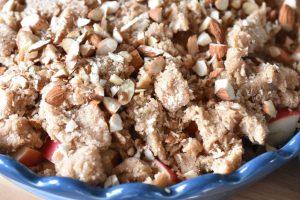 Æblecrumble med mandler den bedste opskrift