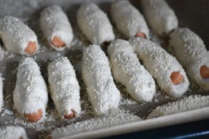 Grove pølsehorn til madpakken - nem opskrift