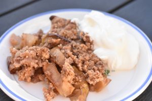 Æblecrumble med mandler den bedste opskrift