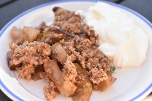 Æblecrumble med mandler den bedste opskrift