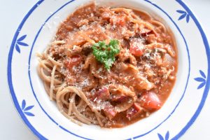 Kyllingekødsovs - kødsovs med kokosmælk