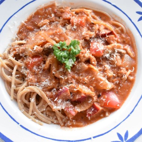 Kyllingekødsovs - kødsovs med kokosmælk