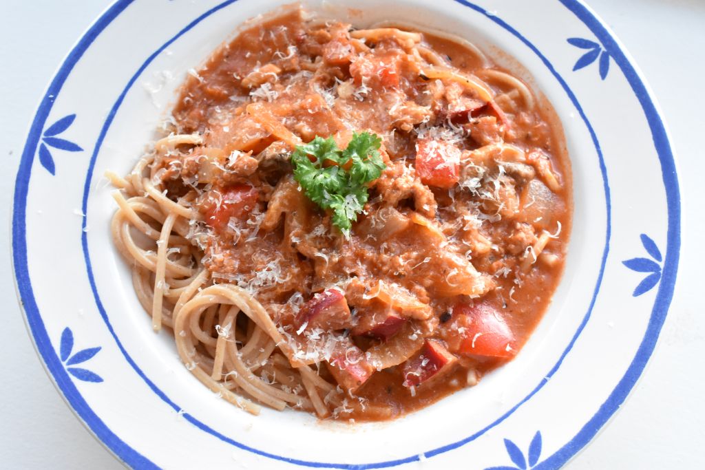 Kyllingekødsovs - kødsovs med kokosmælk