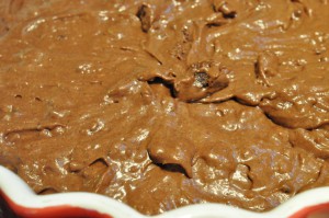 Chokoladekage med marcipan og nougat - nem