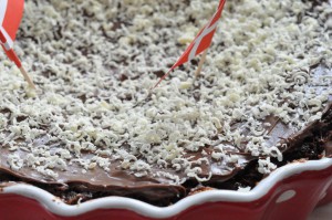 Chokoladekage med marcipan og Nutella