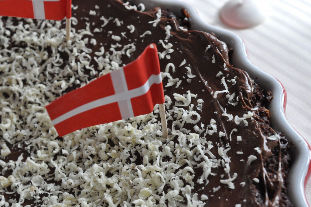 Chokoladekage med marcipan og Nutella