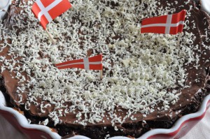 Chokoladekage med marcipan og Nutella