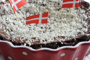Chokoladekage med marcipan og Nutella